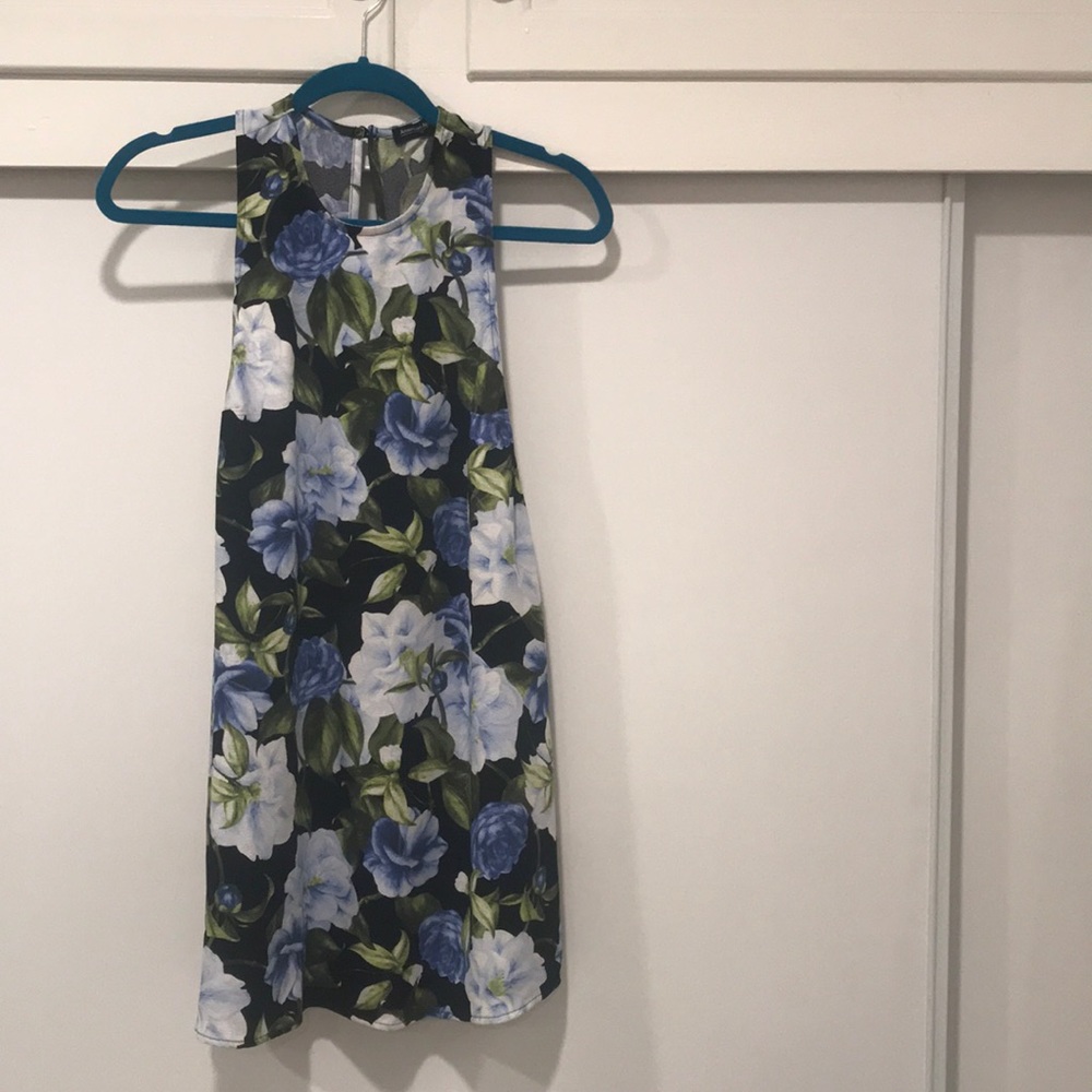 Floral high neck dress